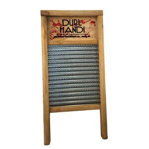 Vintage DUBL HANDI Washboard Co Columbus Ohio With Dual Cleaning Surfaces 18 X 8